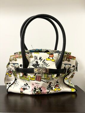 Disney Parks Mickey & Minnie Cartoon Print Purse / Bag